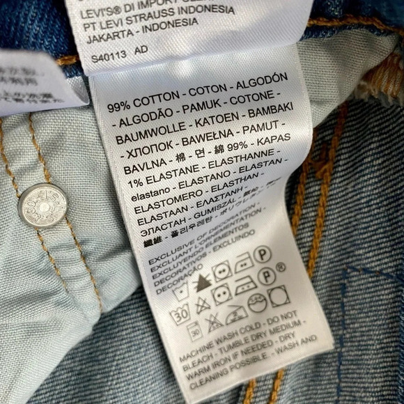 NWOT Levi’s Premium 501 Blue  Distressed Hem Denim Jeans Size 24-25 - Picture 9 of 15